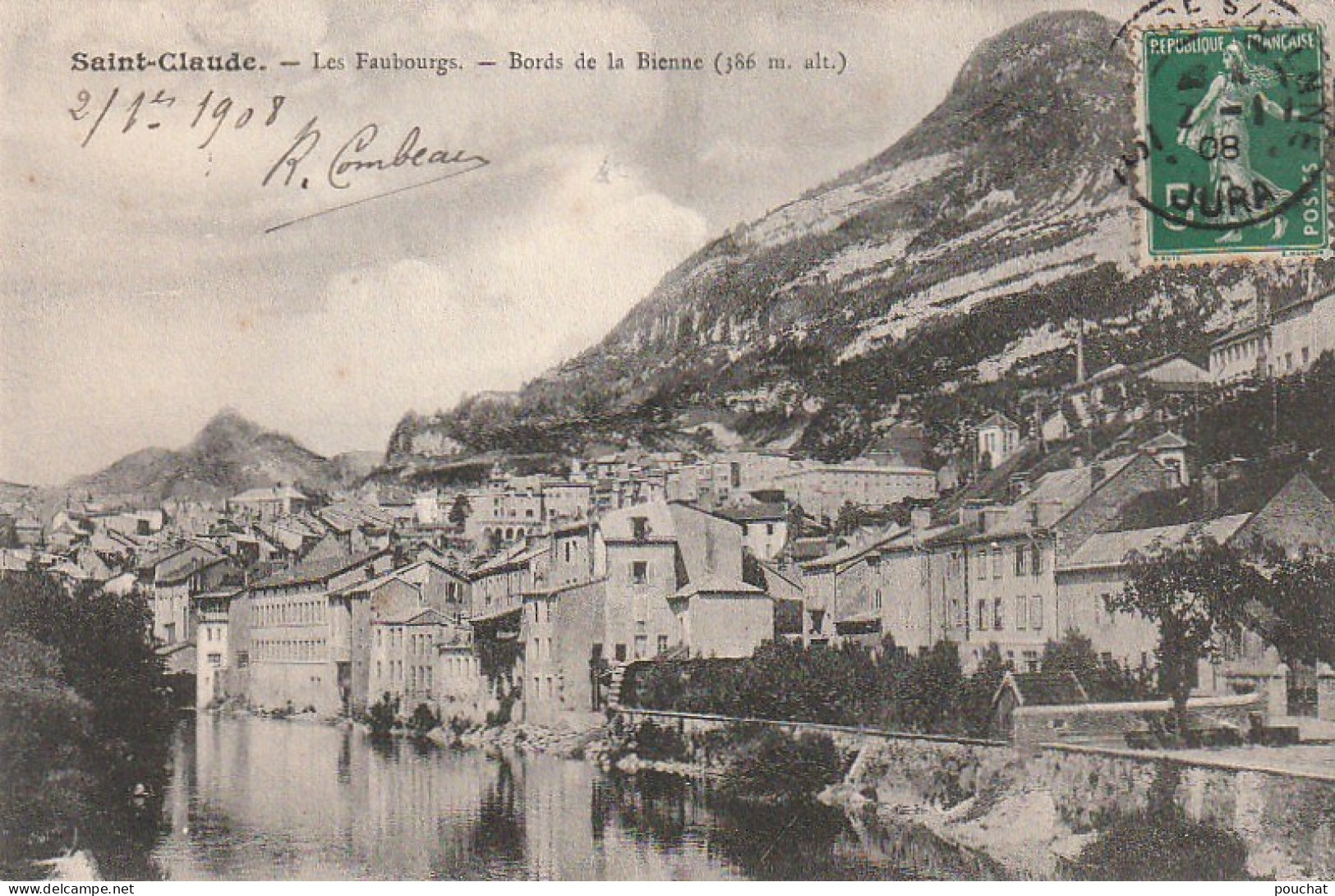 DE 17 -(39 ) SAINT CLAUDE  - LES FAUBOURGS  -  BORDS DE LA BIENNE   - 2 SCANS - Saint Claude