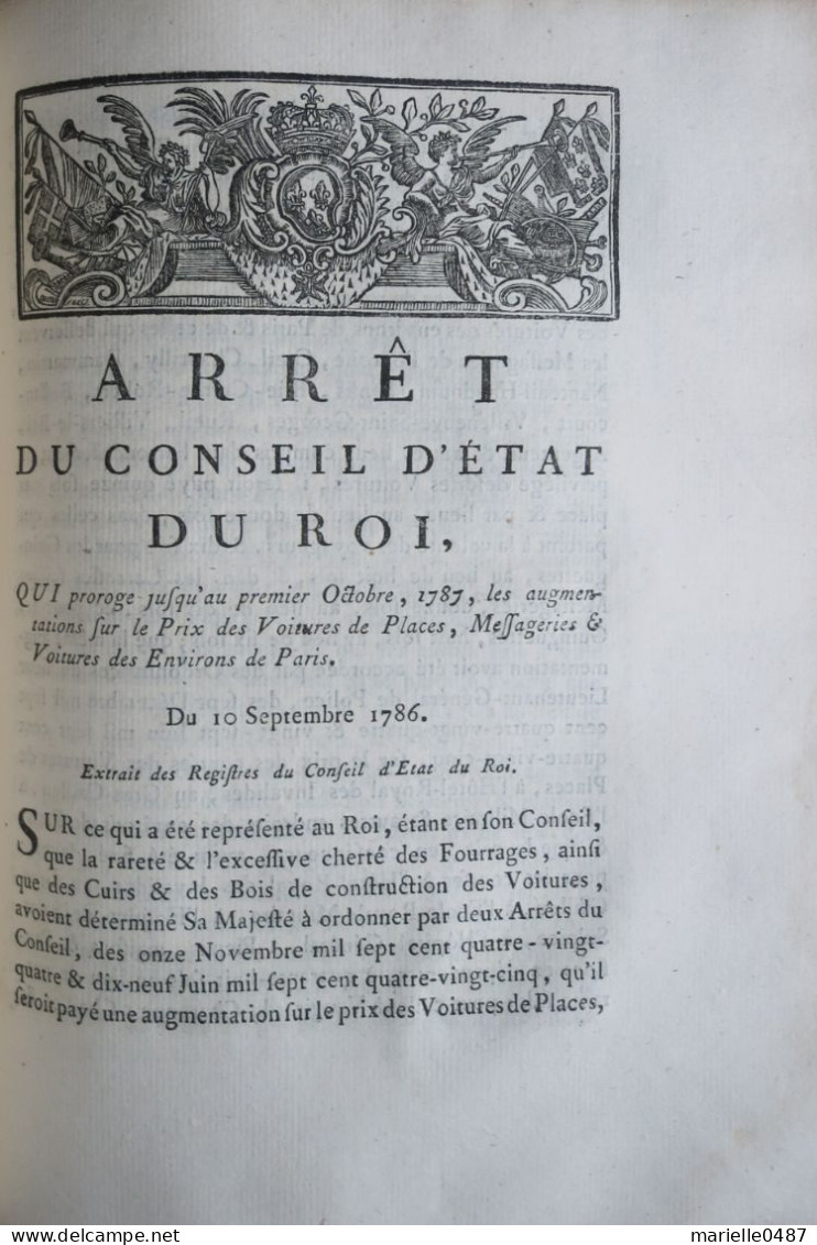 Recueil D'arrets. 1786 - 1701-1800