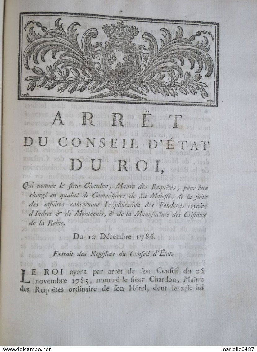 Recueil d'arrets. 1786