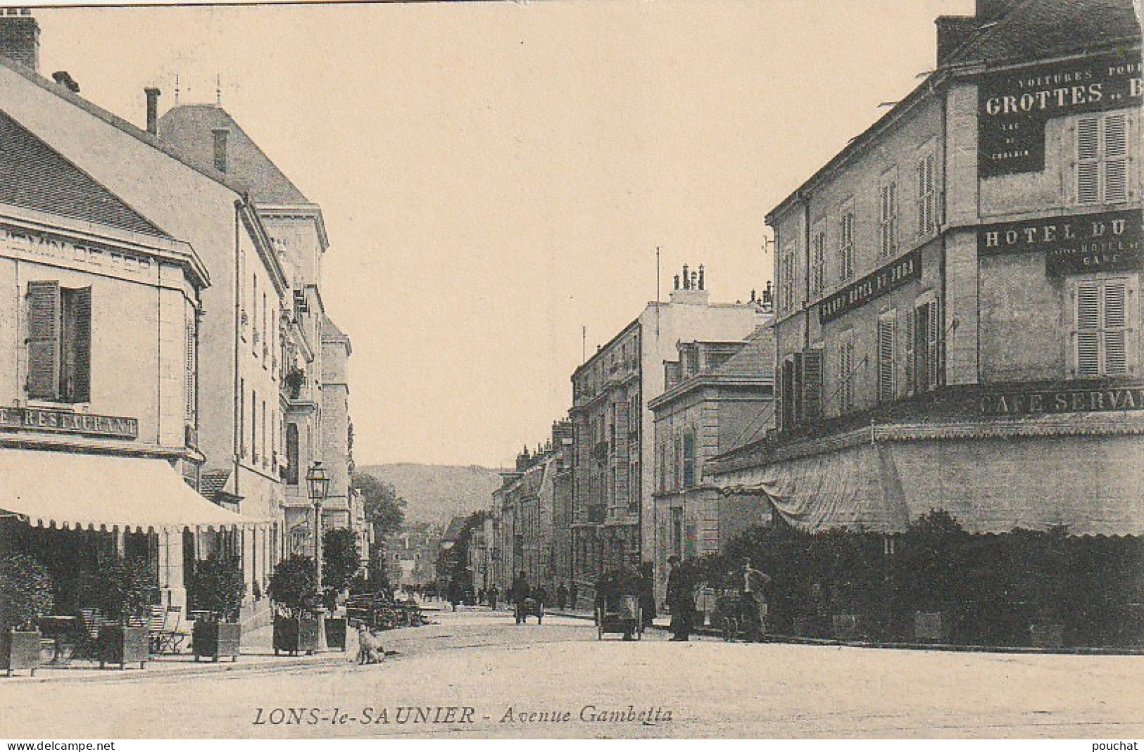 DE 17 -(39 ) LONS LE SAUNIER  -  AVENUE GAMBETTA  - GRAND HOTEL DU JURA - ANIMATION - 2 SCANS - Lons Le Saunier