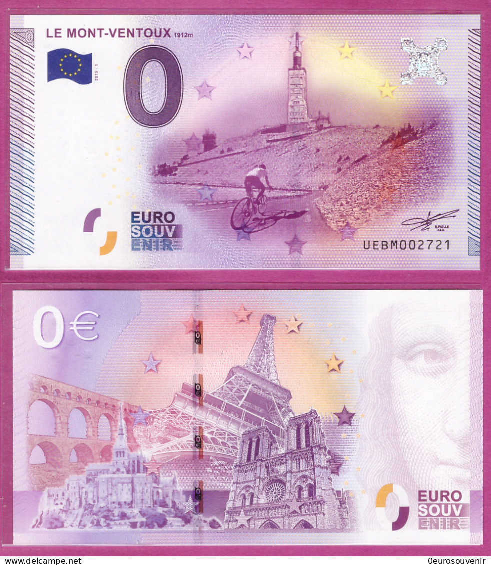 0-Euro UEBM 2015-1 LE MONT-VENTOUX - 1912m - RADFAHRER - Pruebas Privadas