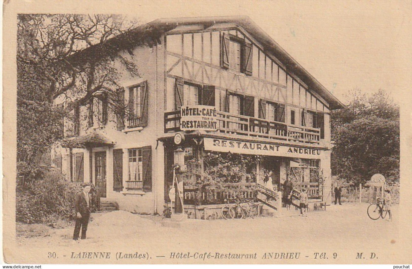 DE 18 -(40) LABENNE  -  HOTEL CAFE RESTAURANT ANDRIEU - PERSONNEL ET ENFANTS  ( CORRESPONDANCE ANDRIEU )-  2 SCANS - Otros & Sin Clasificación