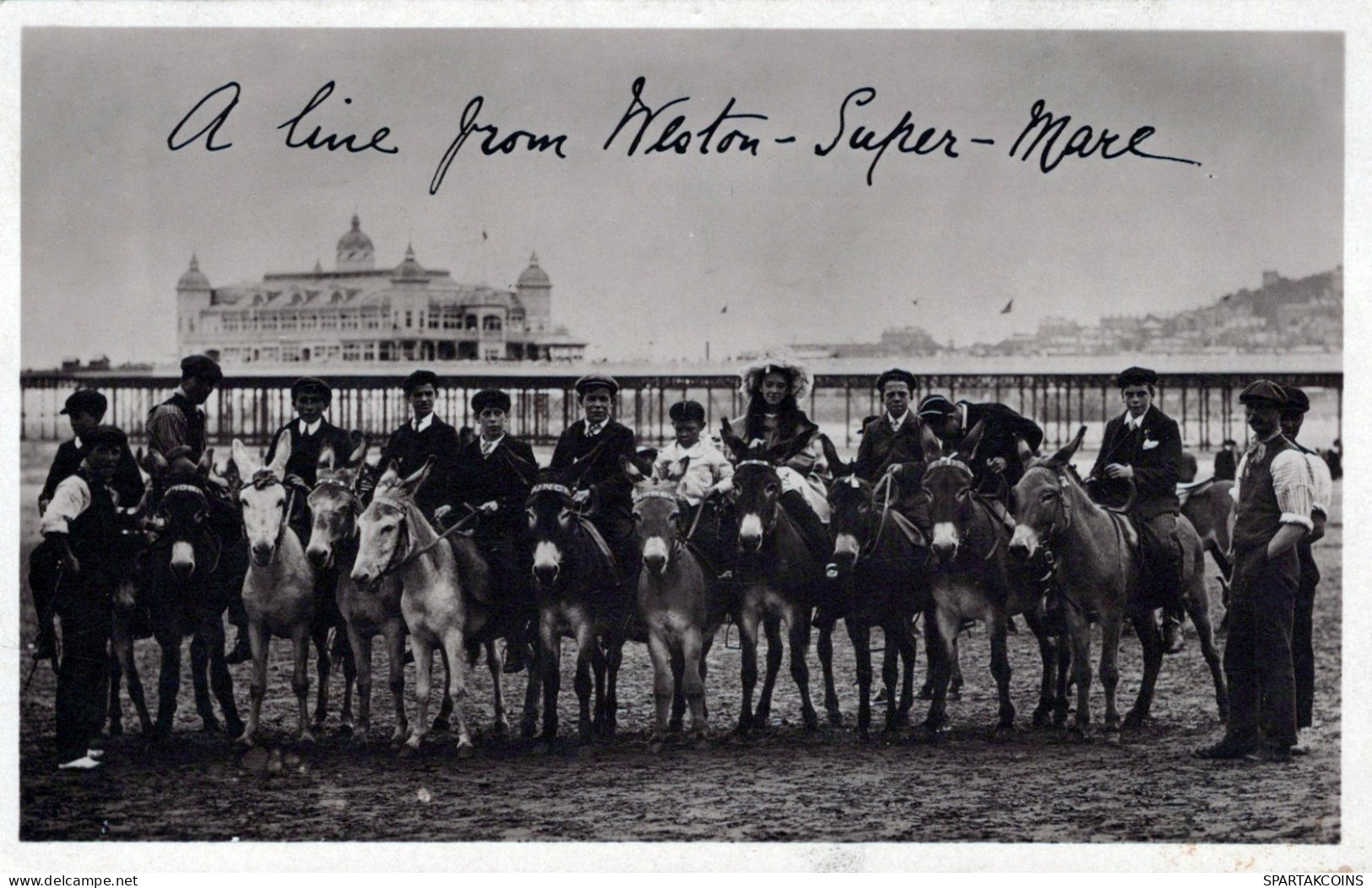 ESEL Tiere Vintage Antik Alt CPA Ansichtskarte Postkarte #PAA226.A - Donkeys