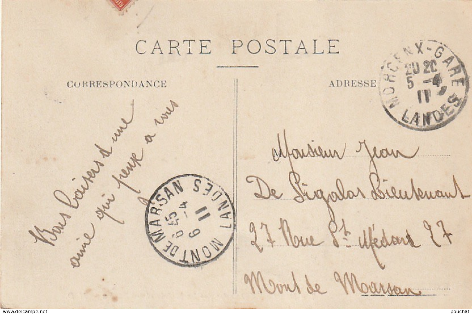 DE 18 -(40) MORCENX  -  LA MAIRIE ET LES ECOLES   - 2 SCANS - Morcenx