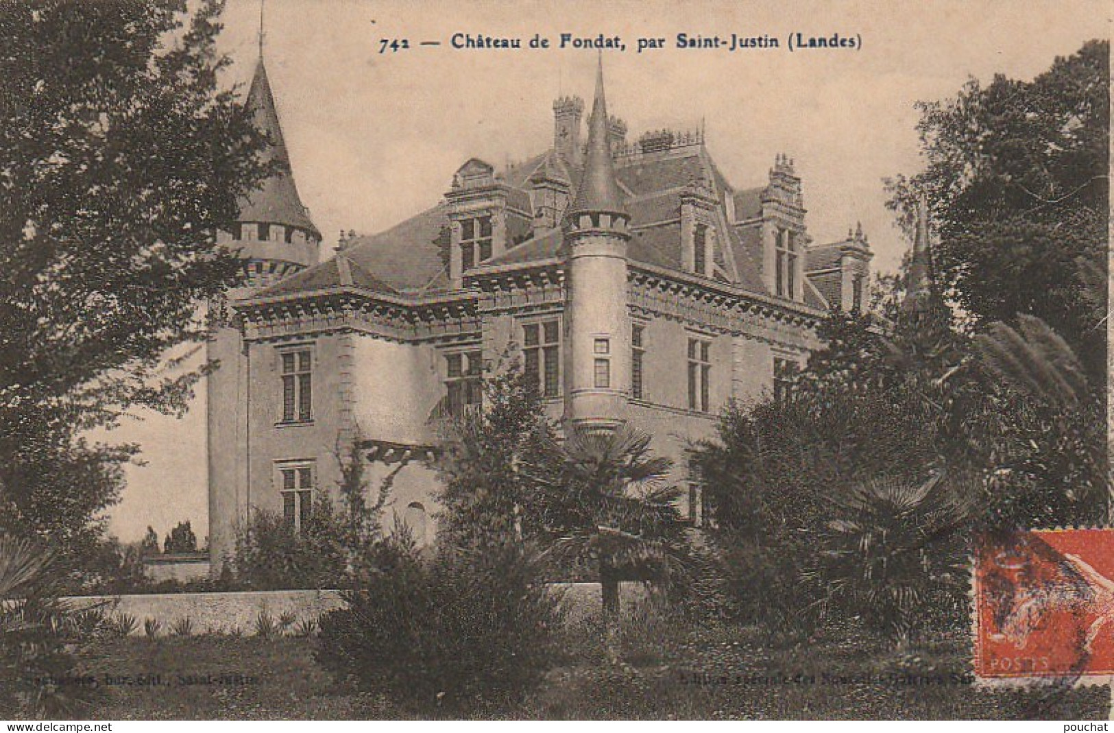 DE 18 -(40) CHATEAU DE FONDAT , PAR  SAINT JUSTIN - 2 SCANS - Other & Unclassified