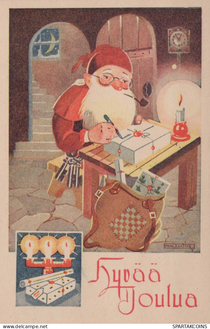 PÈRE NOËL Bonne Année Noël Vintage Carte Postale CPSMPF #PKG342.A - Santa Claus