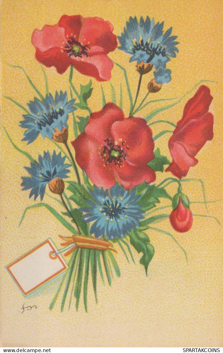 FLORES Vintage Tarjeta Postal CPSMPF #PKG005.A - Flowers