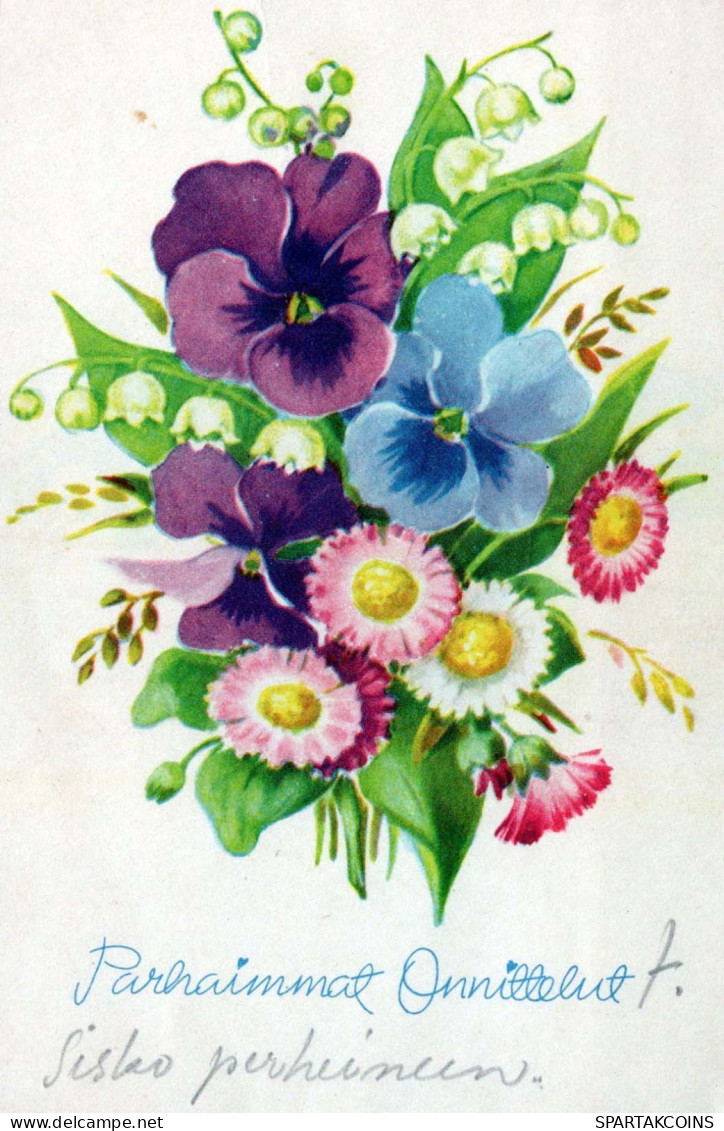 FLOWERS Vintage Postcard CPA #PKE696.A - Flowers