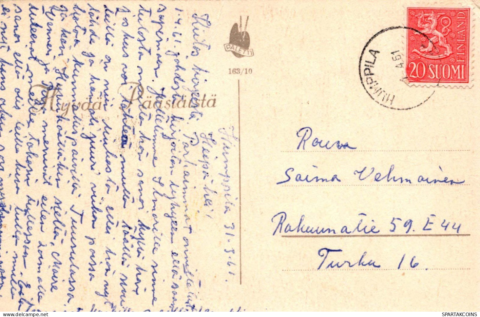 PASCUA NIÑOS HUEVO Vintage Tarjeta Postal CPA #PKE352.A - Easter