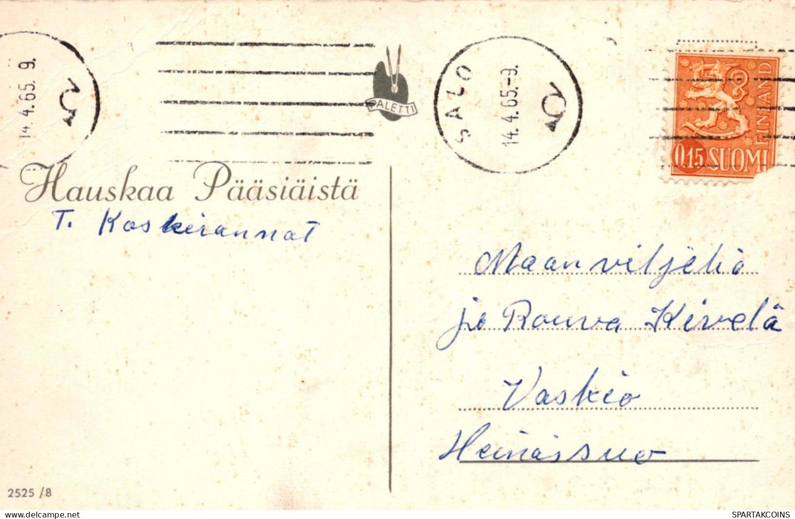 PASCUA FLORES HUEVO Vintage Tarjeta Postal CPA #PKE167.A - Ostern