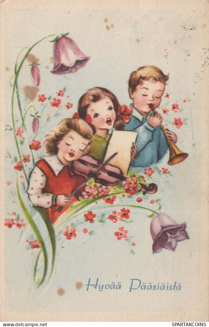 PASQUA BAMBINO UOVO Vintage Cartolina CPA #PKE223.A - Easter