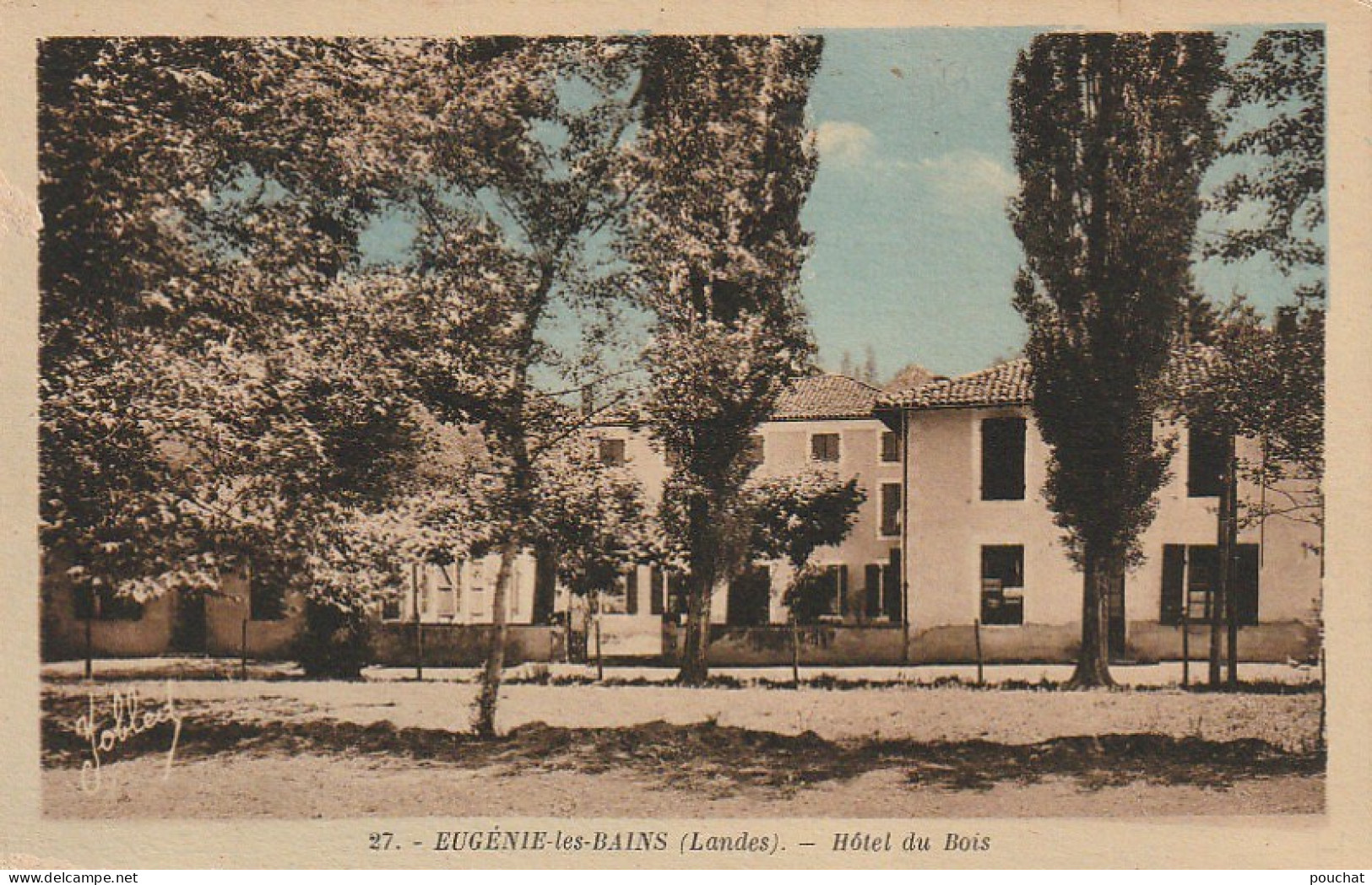 DE 24 -(40) EUGENIE LES BAINS  -  HOTEL DU BOIS -  CARTE COLORISEE  -  2 SCANS - Sonstige & Ohne Zuordnung