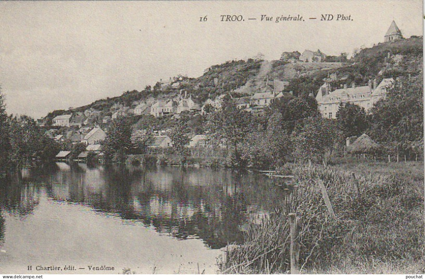 DE 25 -(41) TROO -  VUE GENERALE  - EDIT. CHARTIER , VENDOME   -  2 SCANS - Autres & Non Classés