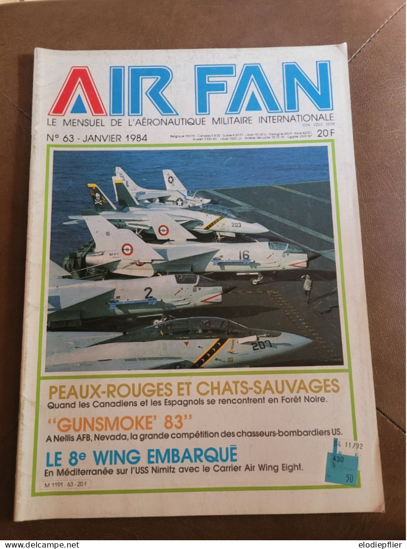 Air Fan. N°63. Janvier 1984. Le Mensuel De L'aéronautique Militaire Internationale - Aviación