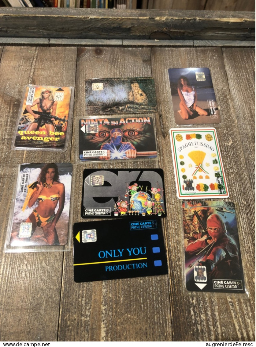 Lot De 9 Cartes Pathé Cinéma 500 Exemplaires - Movie Cards