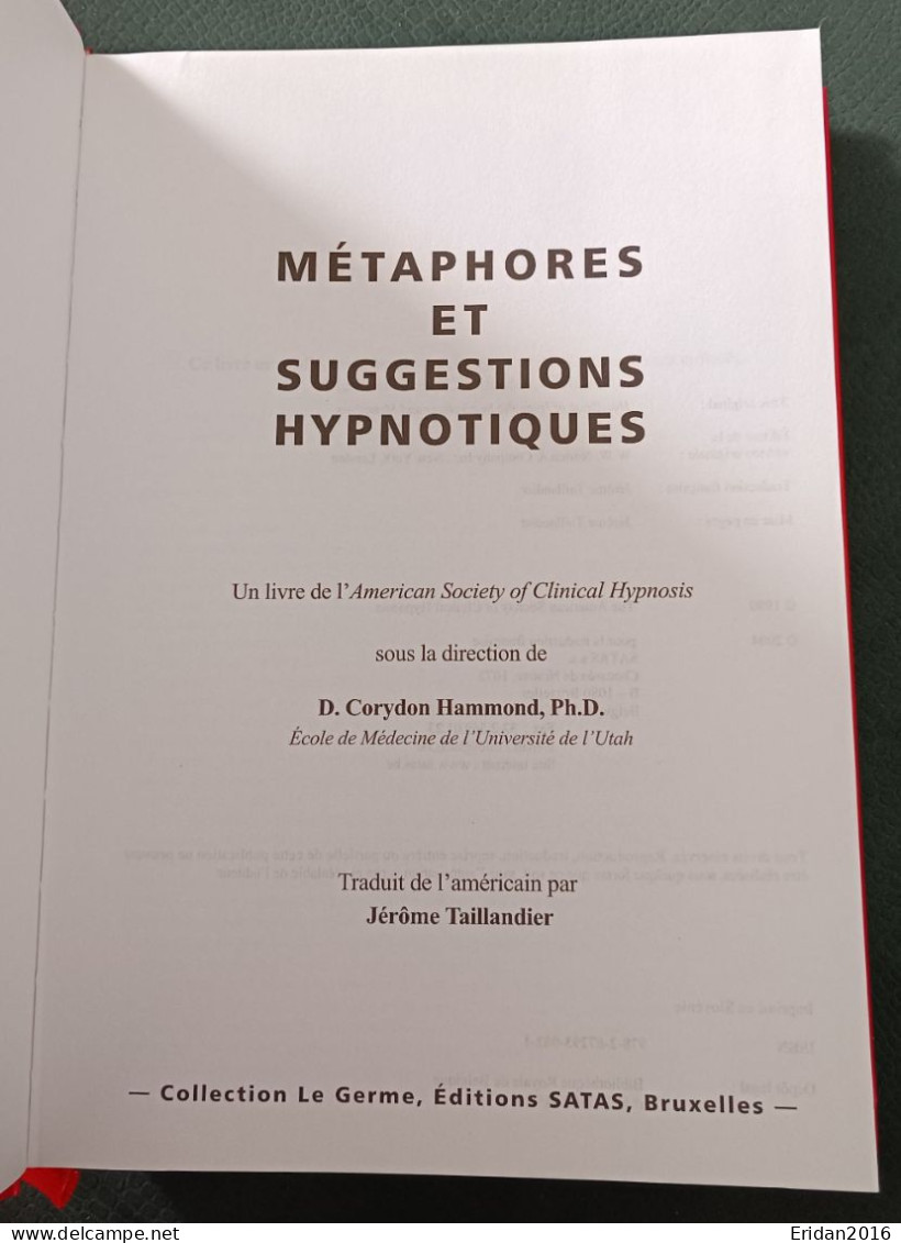 Métaphores Et Suggestions Hypnotiques : D. Corydon Hammond : GRAND FORMAT - Salud