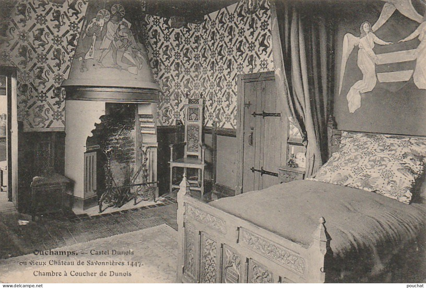 DE 26 -(41 ) OUCHAMPS  - CASTEL DUNOIS  OU VIEUX CHATEAU DE SAVONNIERES - CHAMBRE A COUCHER DE DUNOIS  -  2 SCANS - Otros & Sin Clasificación