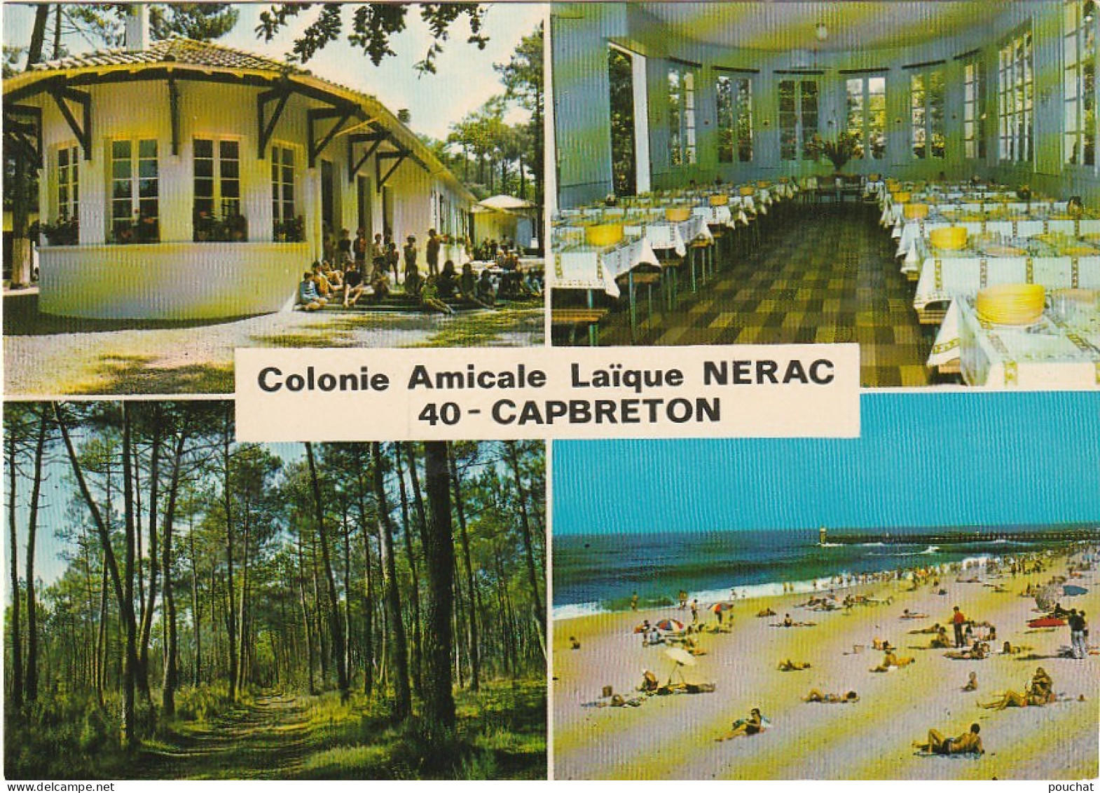 DE 19 -(40) CAPBRETON  - COLONIE AMICALE LAIQUE NERAC  -  CARTE COULEURS MULTIVUES  -  2 SCANS - Capbreton