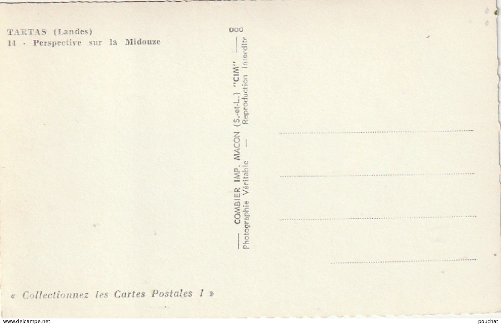 DE 19 -(40) TARTAS  -  PERSPECTIVE SUR LA MIDOUZE  - 2 SCANS - Tartas