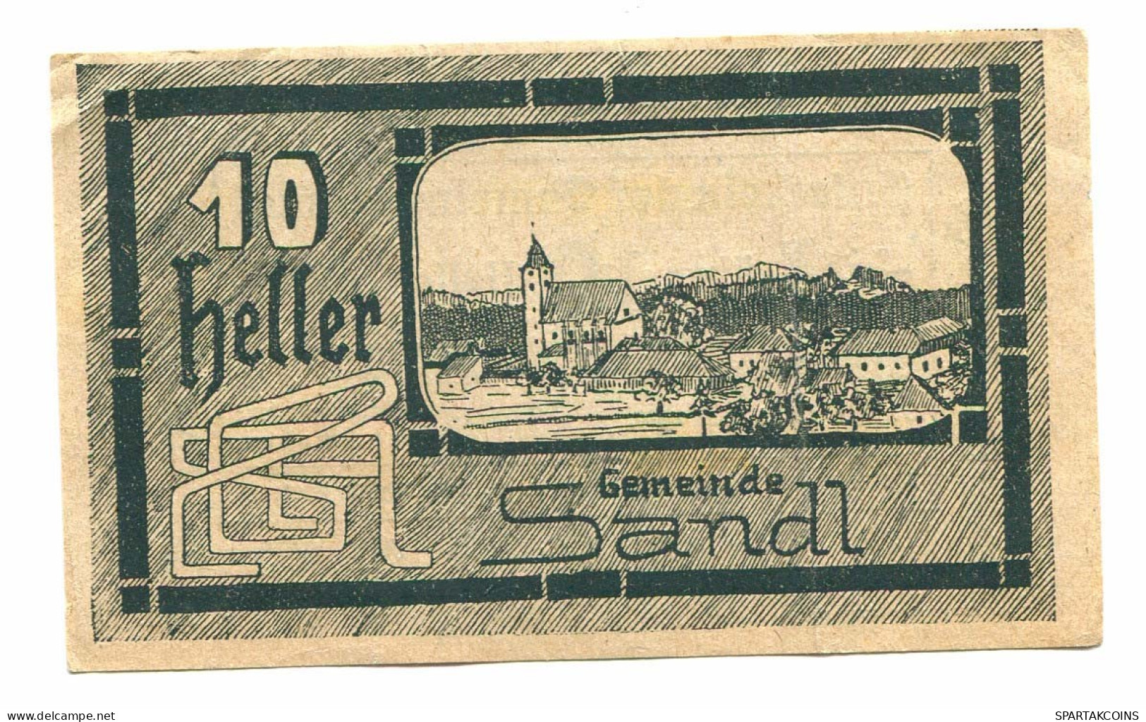 10 Heller 1920 SANDL Österreich UNC Notgeld Papiergeld Banknote #P10683 - [11] Local Banknote Issues