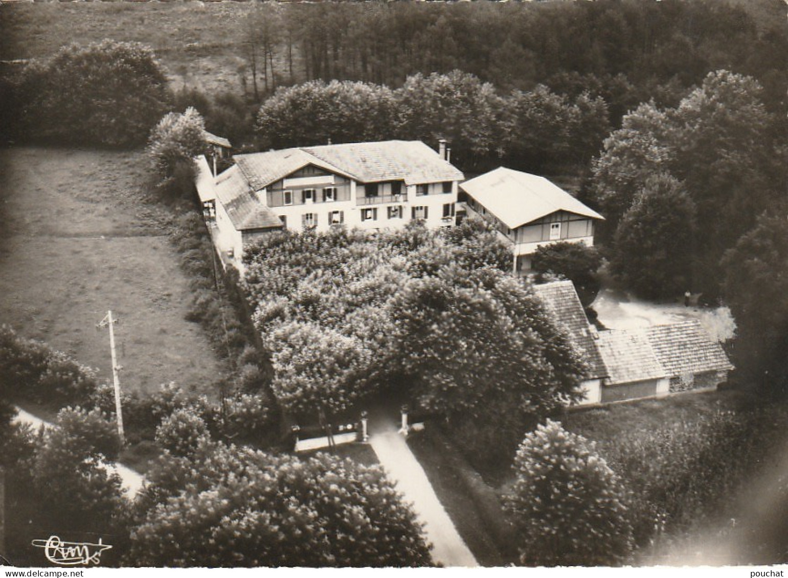 DE 20 -(40) SAUBUSSE LES BAINS  -  HOTEL THERMAL - VUE AERIENNE -  2 SCANS - Other & Unclassified