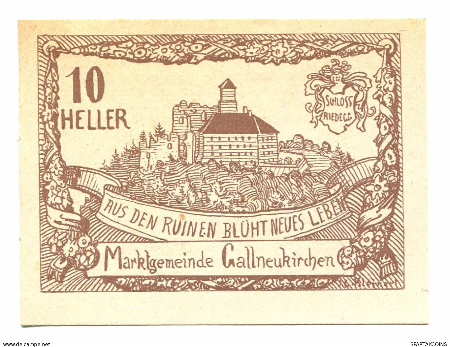 10 Heller 1920 GALLNEUKIRCHEN Österreich UNC Notgeld Papiergeld Banknote #P10419 - [11] Local Banknote Issues