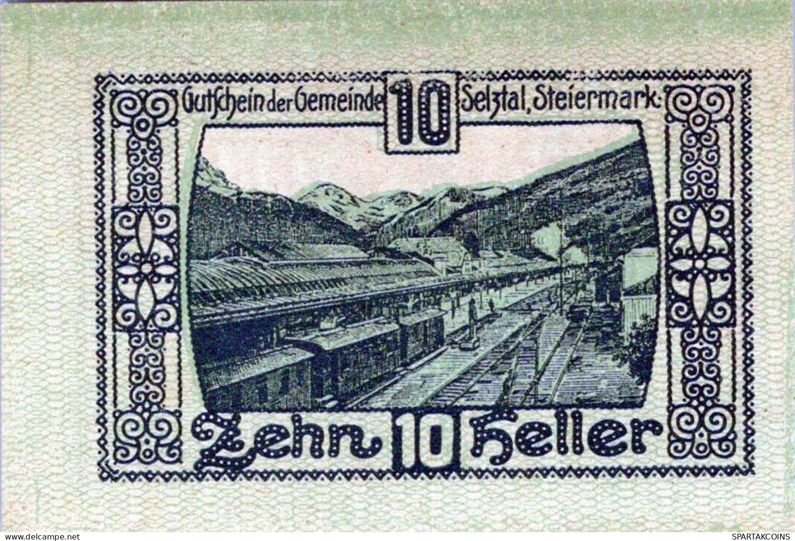 10 HELLER 1918-1921 Stadt SELZTAL Styria Österreich Notgeld Banknote #PE678 - [11] Local Banknote Issues