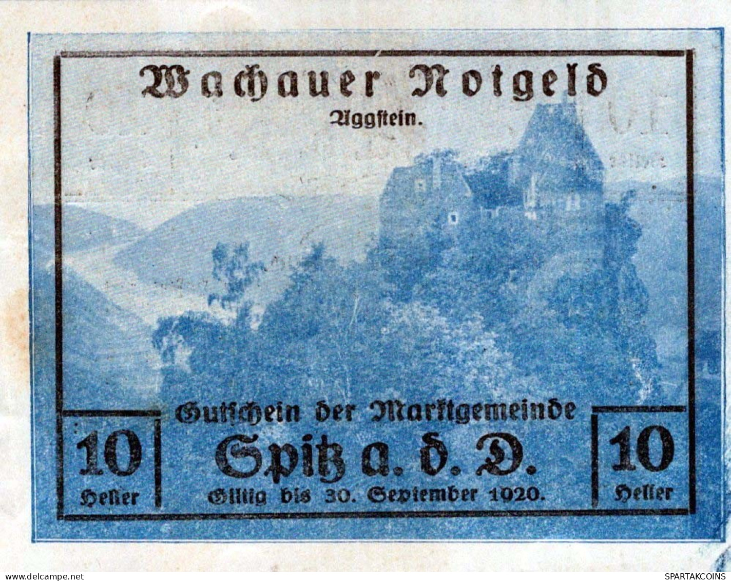 10 HELLER 1918-1921 Stadt WACHAU Niedrigeren Österreich Notgeld #PD930 - [11] Local Banknote Issues