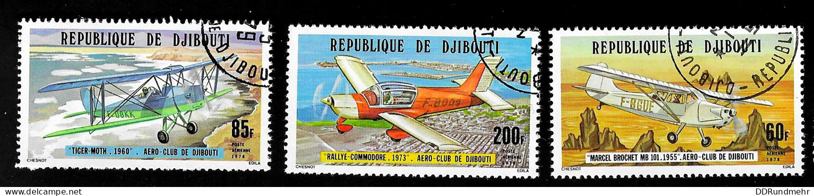 1978 Aero Clib  Michel DJ 209 - 211 Stamp Number DJ C110 - 112 Yvert Et Tellier DJ PA116 - 118 Used - Yibuti (1977-...)