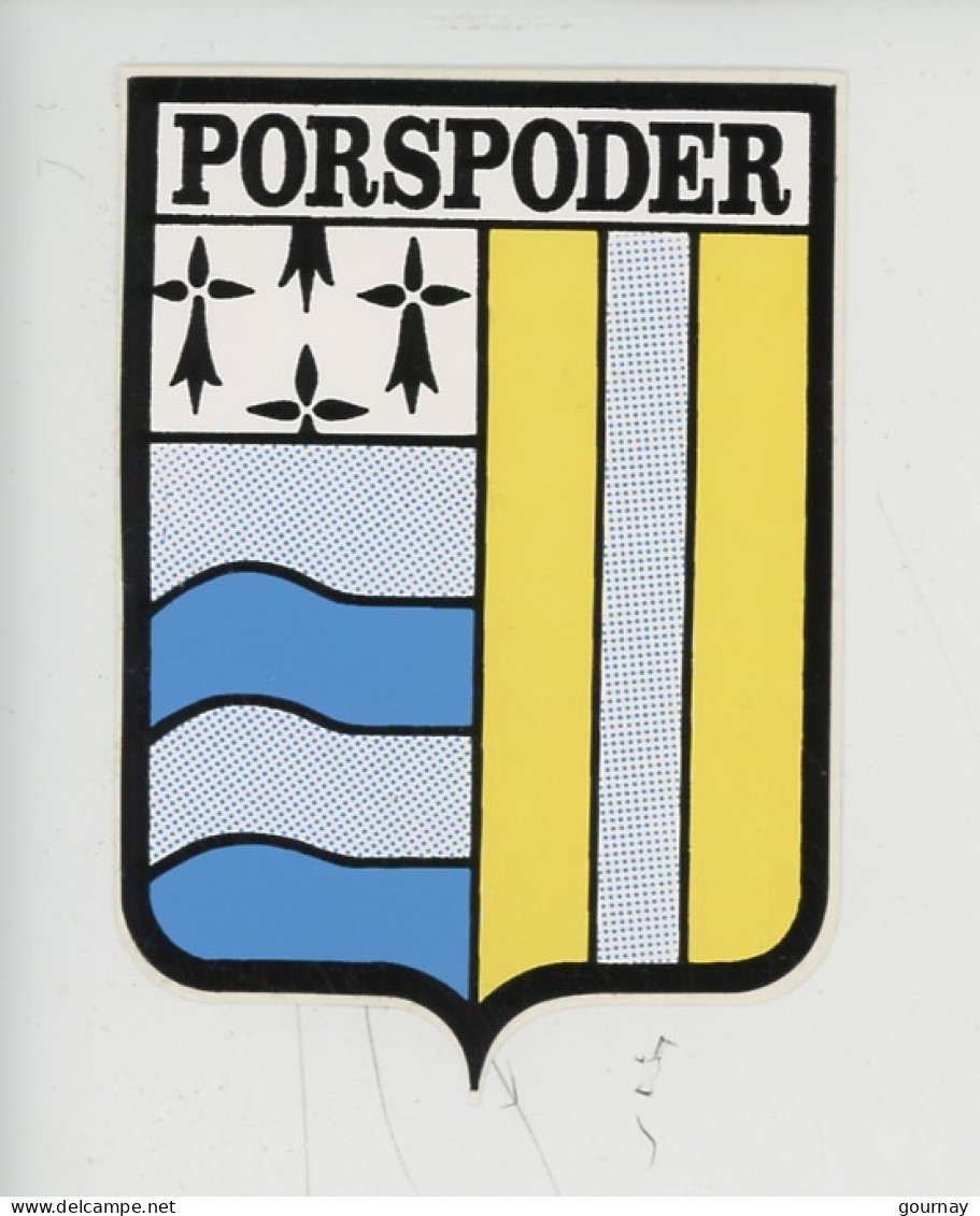 Porspoder - Autocollant (écu Blason) 10X7 - Otros & Sin Clasificación