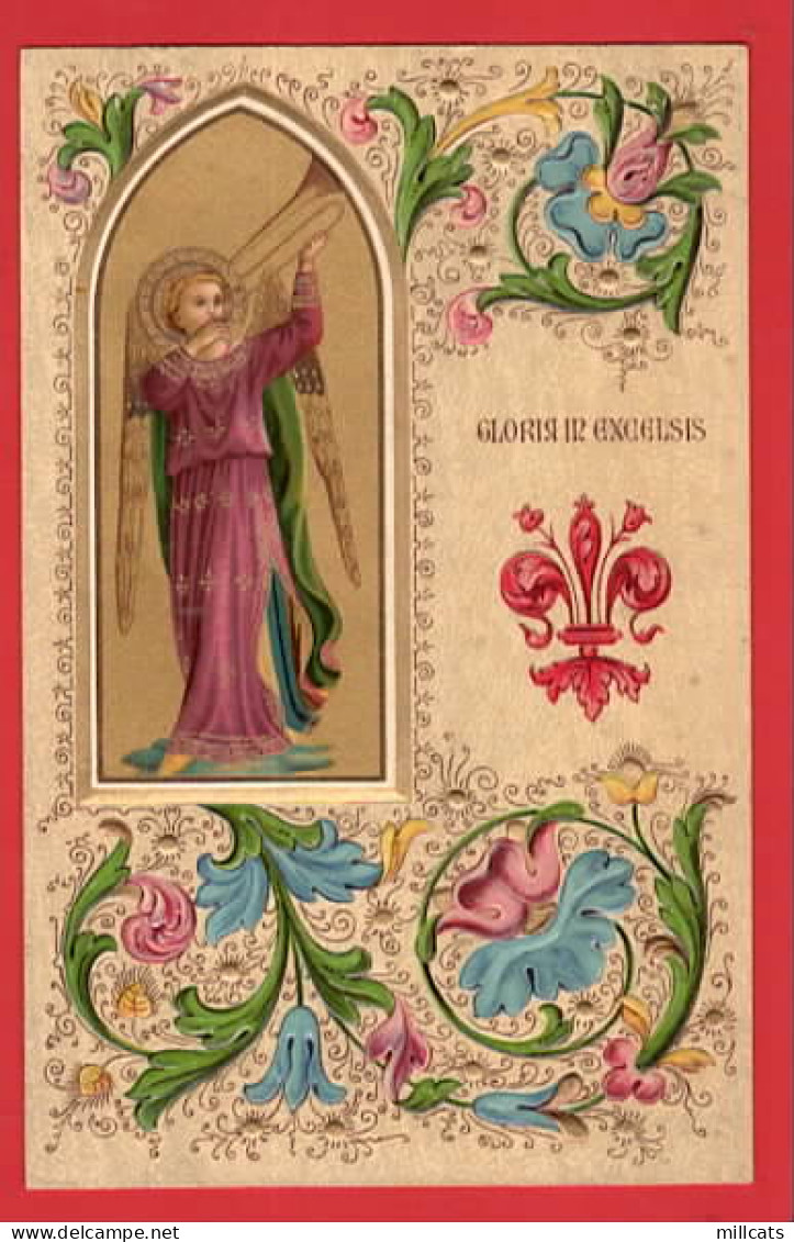 ANGELS  ART NOUVEAU    EMBOSSED   VIEW 2 - Anges