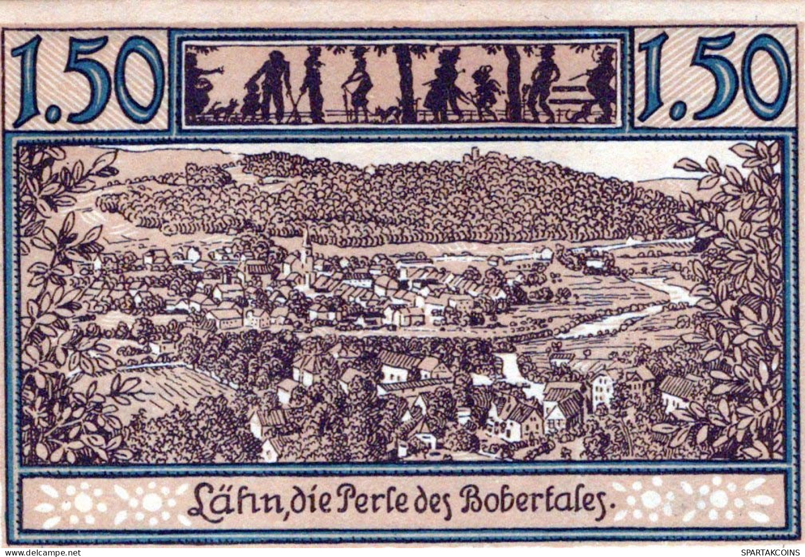 1.5 MARK 1914-1924 Stadt LÄHN Niedrigeren Silesia UNC DEUTSCHLAND Notgeld #PB912 - [11] Emissions Locales