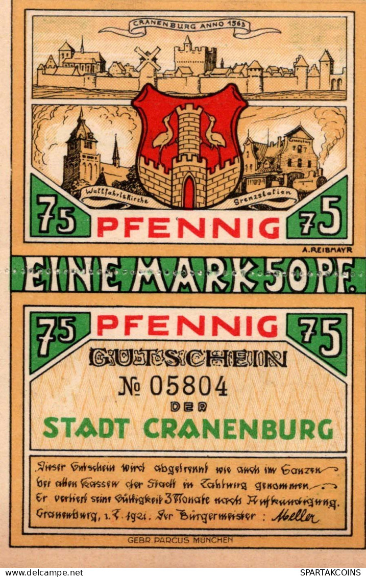 1.5 MARK 1914-1924 Stadt KRANENBURG Rhine UNC DEUTSCHLAND Notgeld #PA392 - [11] Emissions Locales