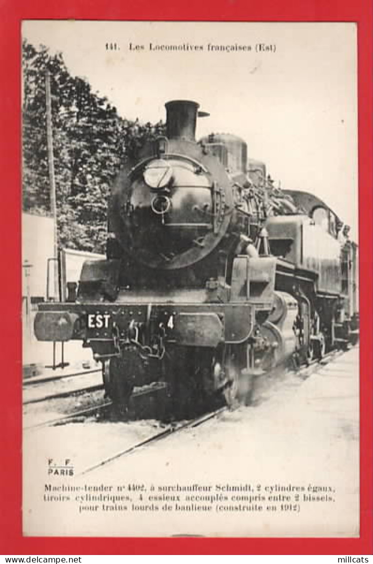 FRANCE  LES LOCOMOTIVES  FRANCAISES EST  MACHINE 4402 CARD CARTE 141 - Treinen