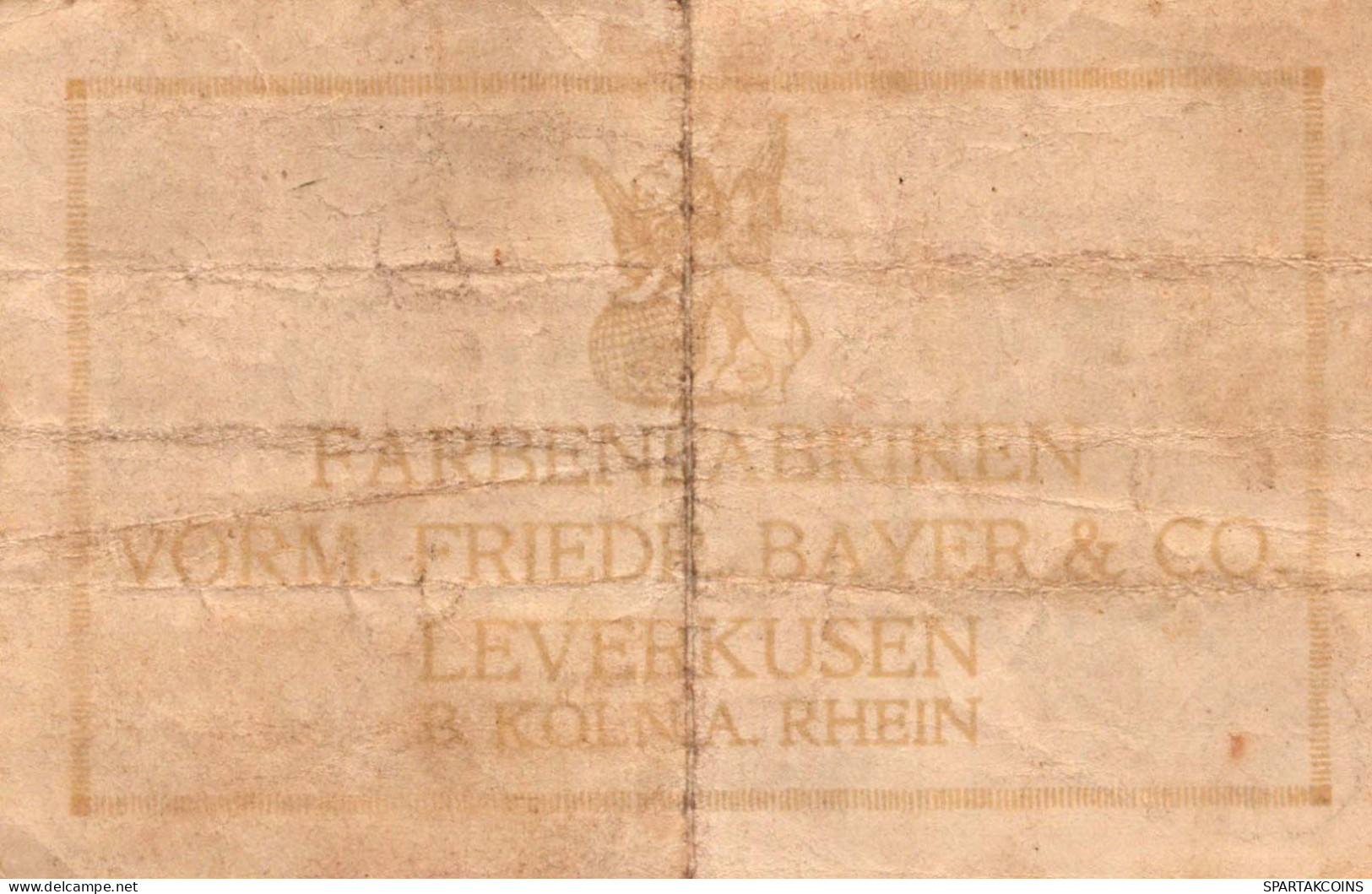 1 MILLION MARK 1923 Stadt LEVERKUSEN Rhine DEUTSCHLAND Papiergeld Banknote #PK812 - [11] Local Banknote Issues