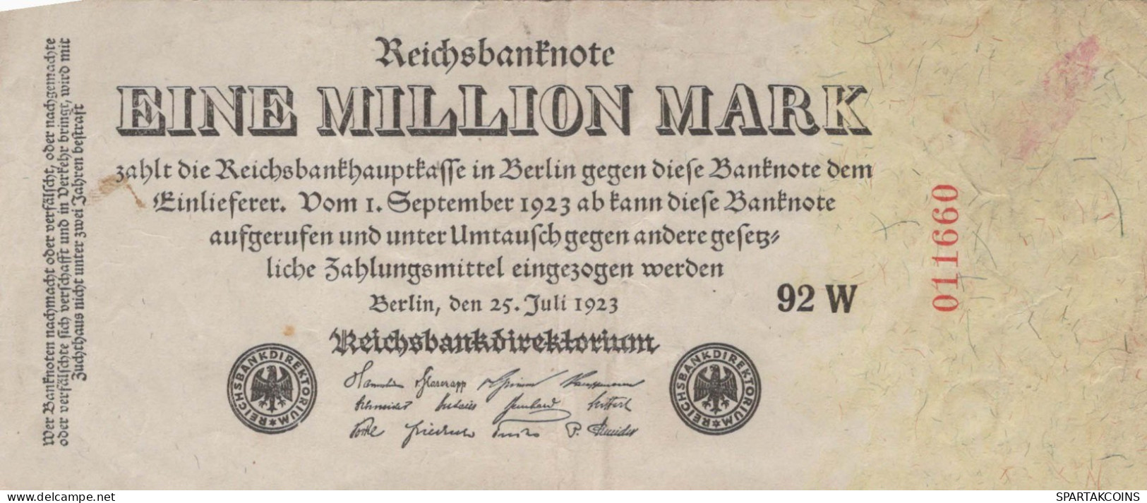 1 MILLION MARK 1923 Stadt BERLIN DEUTSCHLAND Papiergeld Banknote #PK802 - [11] Emissions Locales