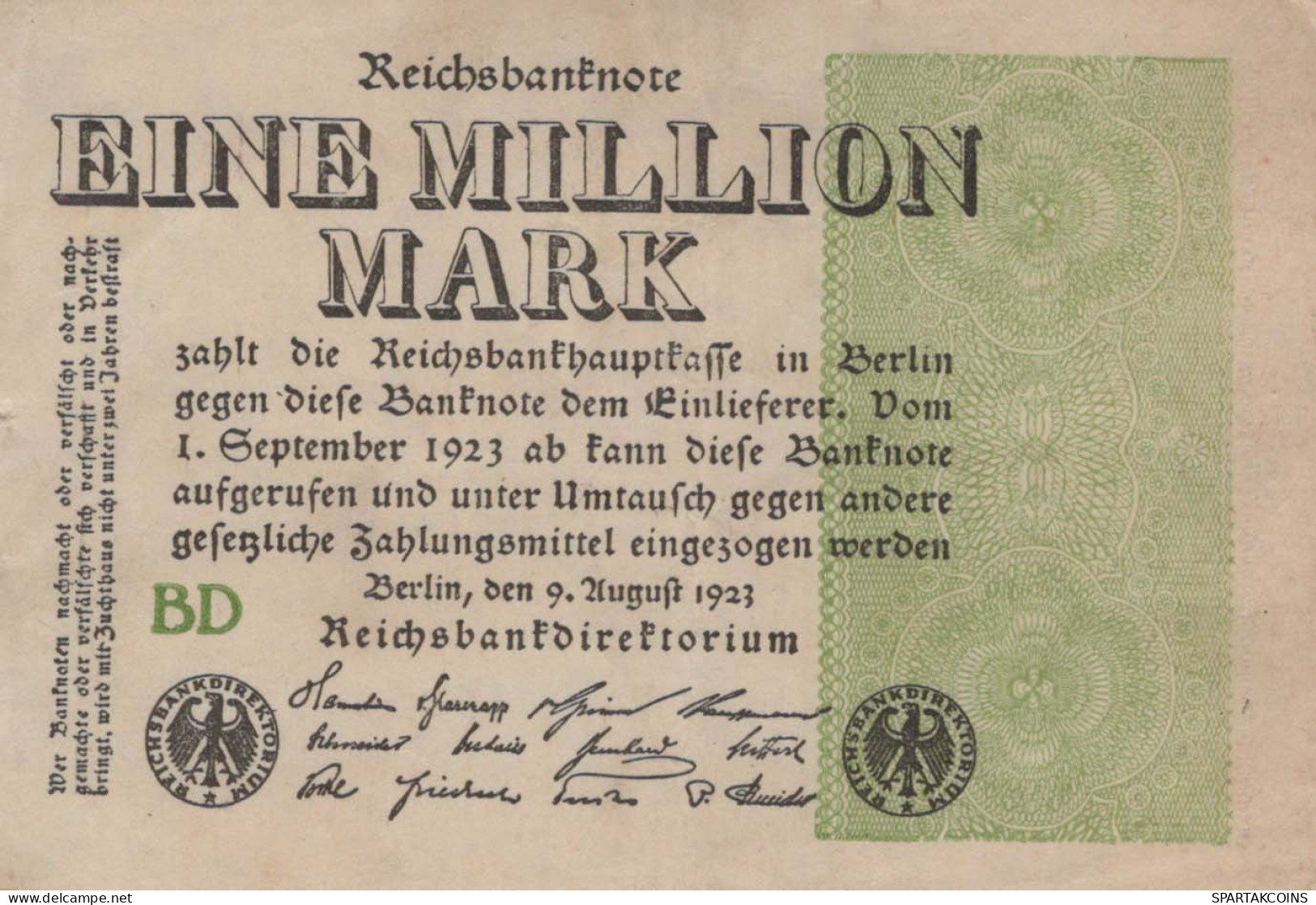 1 MILLION MARK 1923 Stadt BERLIN DEUTSCHLAND Notgeld Banknote #PF840 - [11] Local Banknote Issues