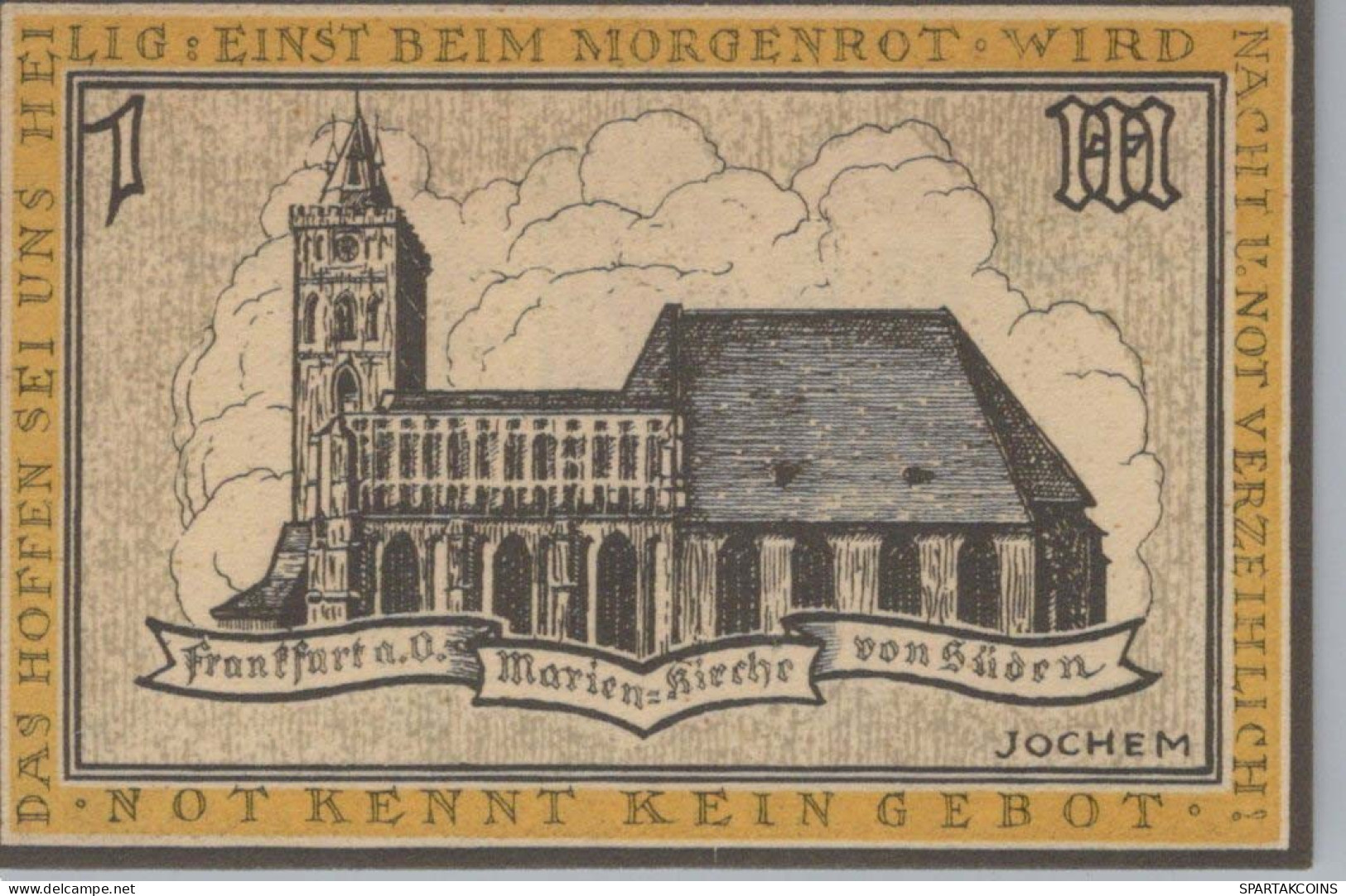 1 MARK Stadt FRANKFURT AN DER ODER Brandenburg UNC DEUTSCHLAND Notgeld #PI562 - [11] Local Banknote Issues
