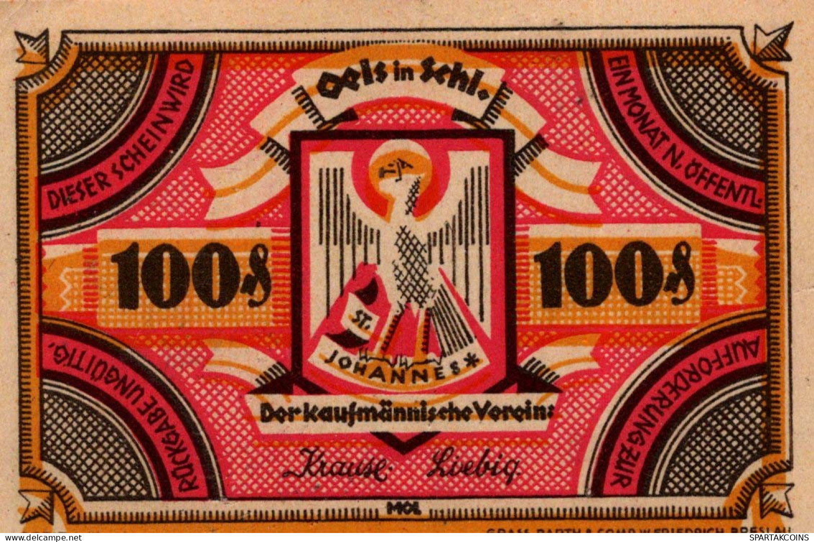 1 MARK Stadt OELS Niedrigeren Silesia UNC DEUTSCHLAND Notgeld Banknote #PH518 - [11] Local Banknote Issues