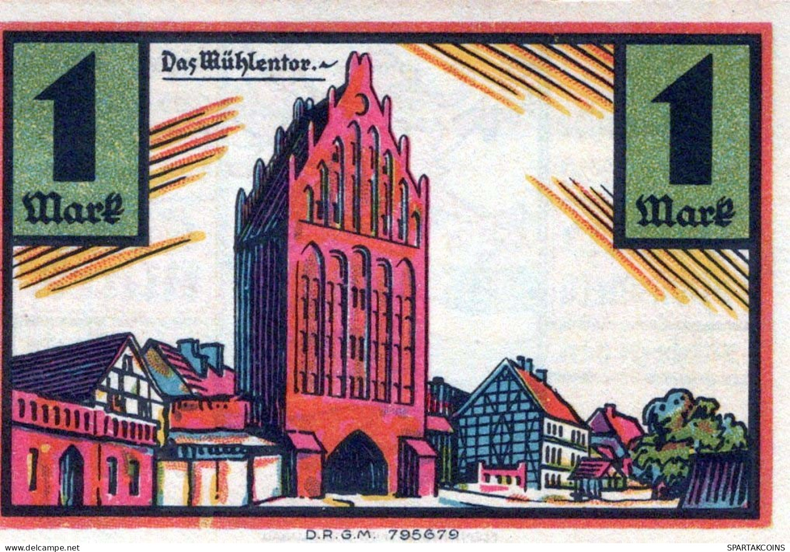 1 MARK 1922 Stadt STOLP Pomerania UNC DEUTSCHLAND Notgeld Banknote #PD339 - [11] Emissions Locales