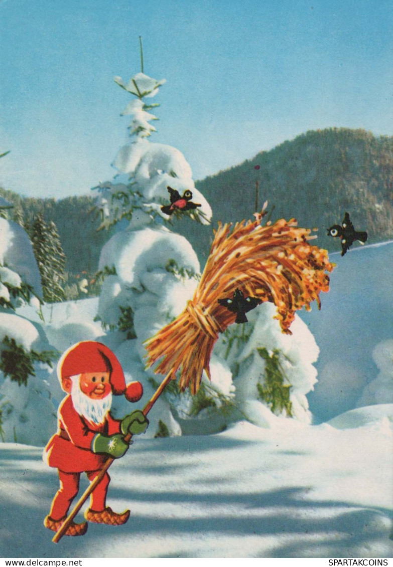 SANTA CLAUS Happy New Year Christmas Vintage Postcard CPSM #PAU596.GB - Santa Claus