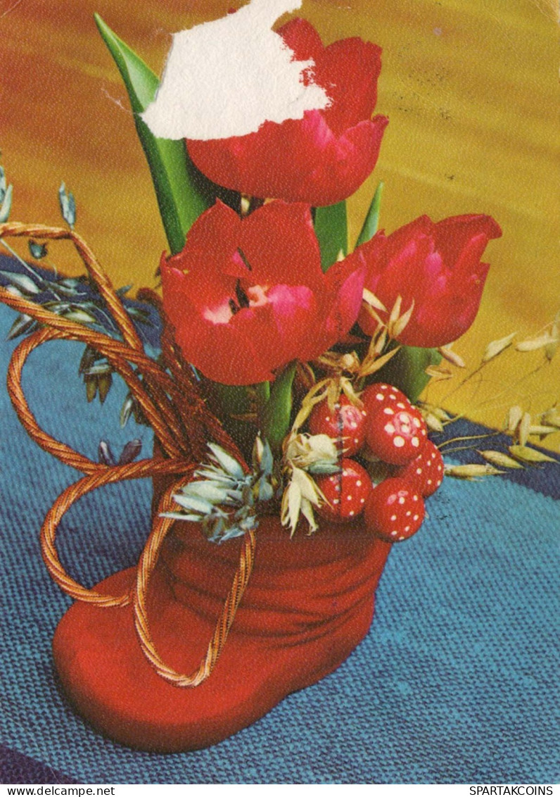 FLOWERS Vintage Postcard CPSM #PAS387.GB - Blumen