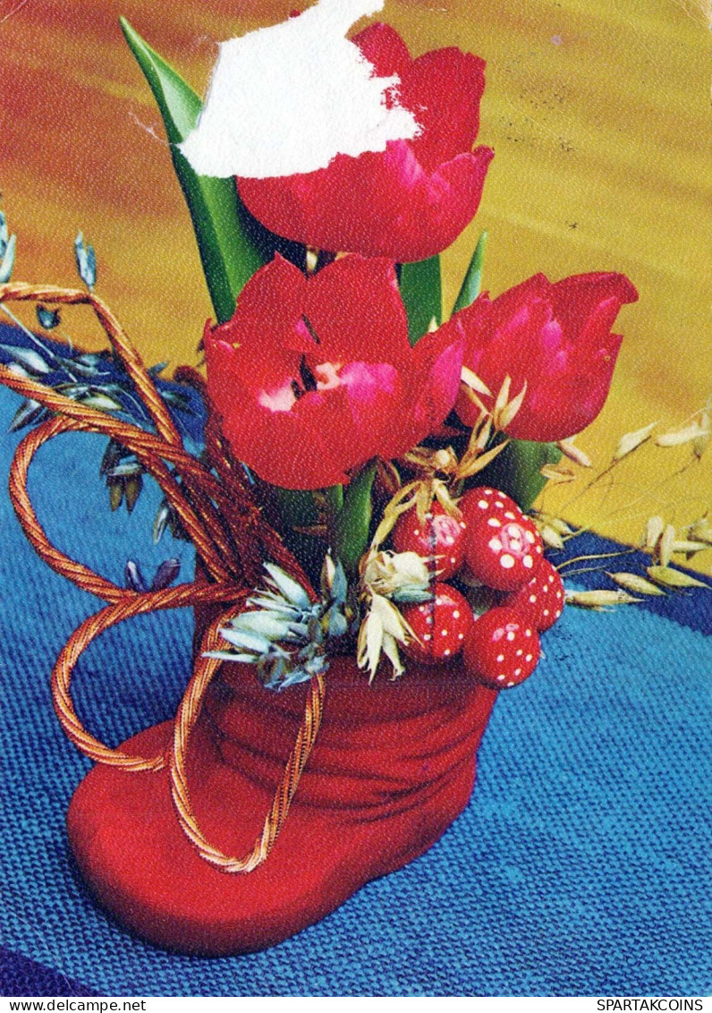 FLOWERS Vintage Postcard CPSM #PAS387.GB - Flowers