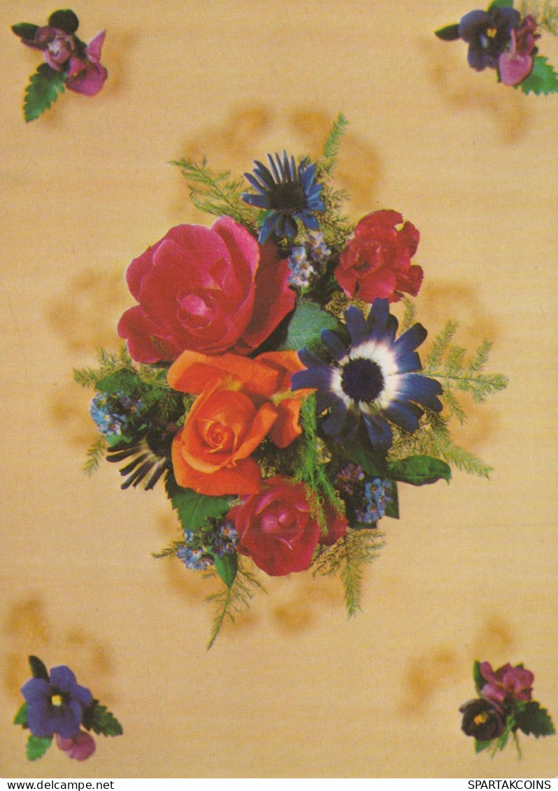 FLOWERS Vintage Postcard CPSM #PAS087.GB - Flowers