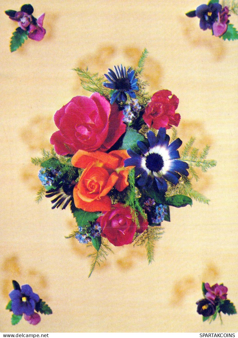 FLOWERS Vintage Postcard CPSM #PAS087.GB - Blumen