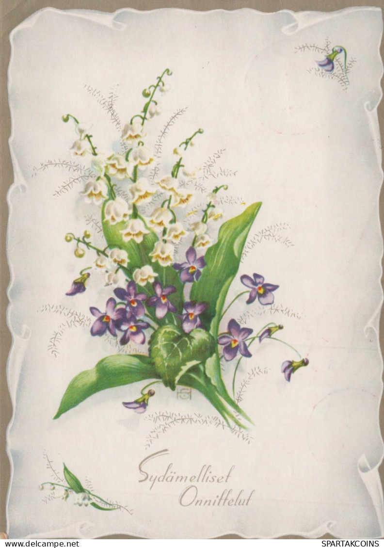 FLOWERS Vintage Postcard CPSM #PAR004.GB - Blumen