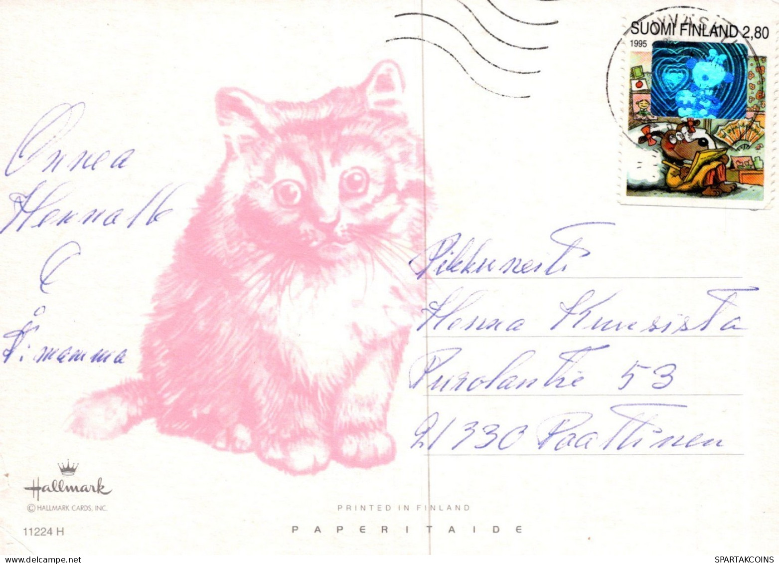 CAT KITTY Animals Vintage Postcard CPSM #PAM105.GB - Katzen