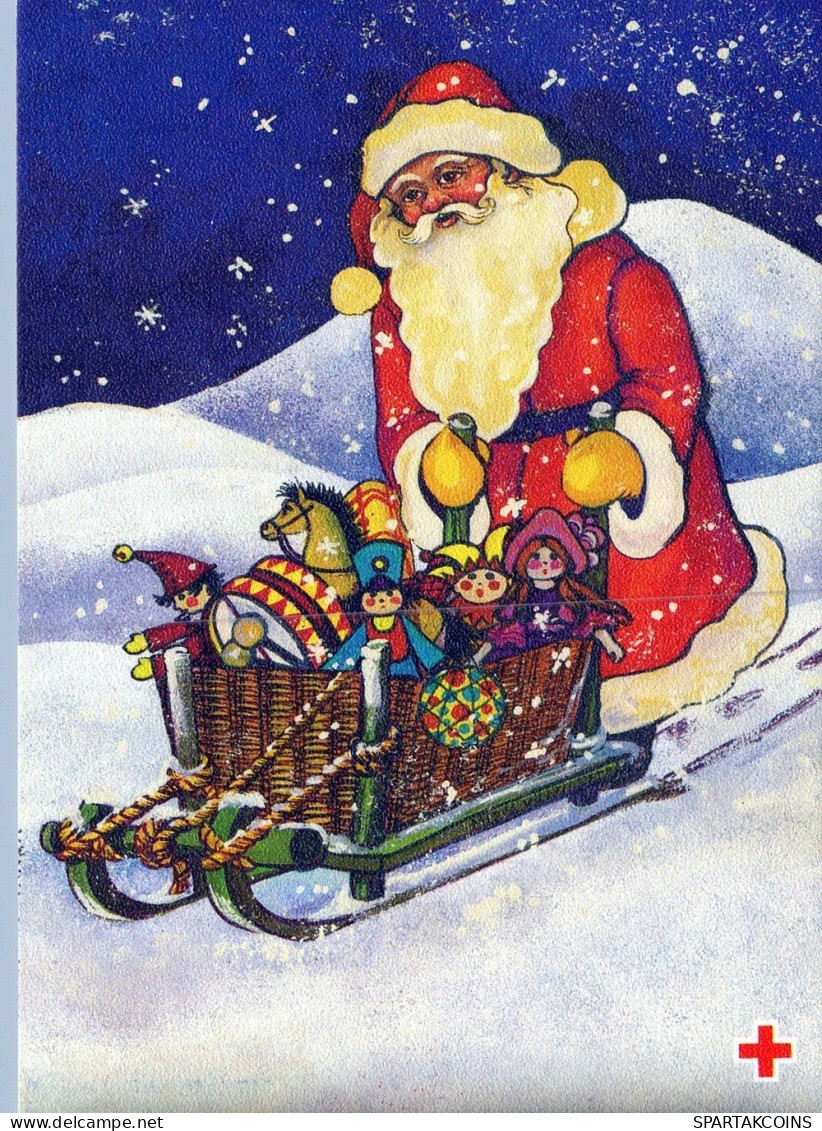 SANTA CLAUS CHRISTMAS Holidays Vintage Postcard CPSM #PAK763.GB - Santa Claus