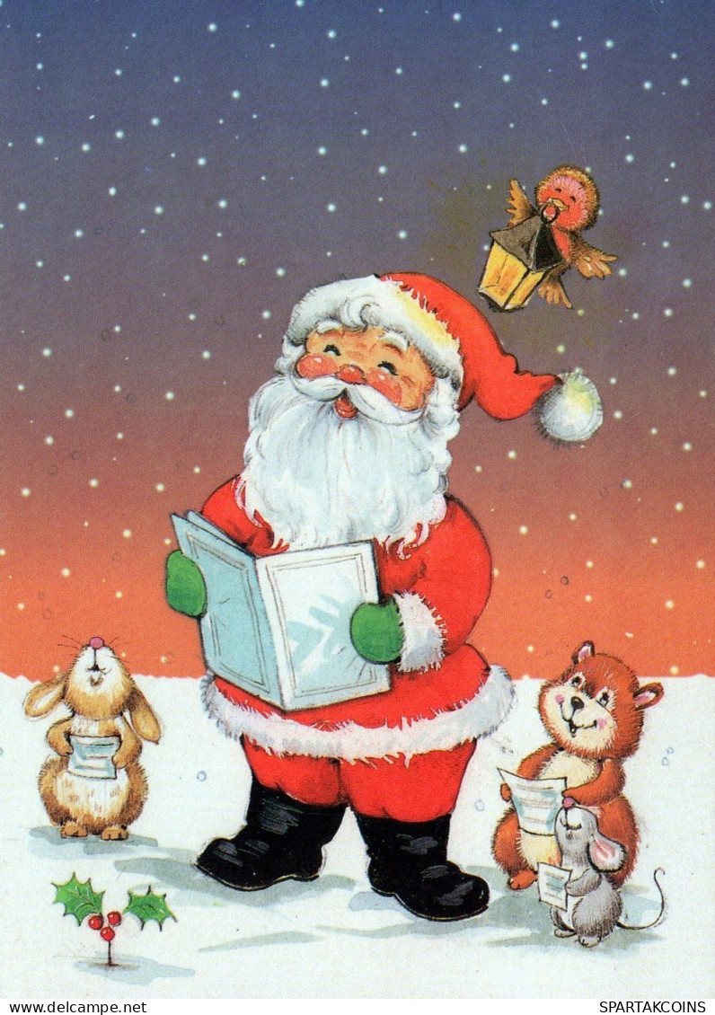 SANTA CLAUS CHRISTMAS Holidays Vintage Postcard CPSM #PAJ586.GB - Santa Claus