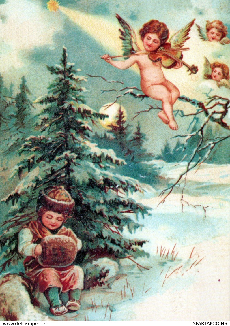 ANGEL CHRISTMAS Holidays Vintage Postcard CPSM #PAJ194.GB - Anges